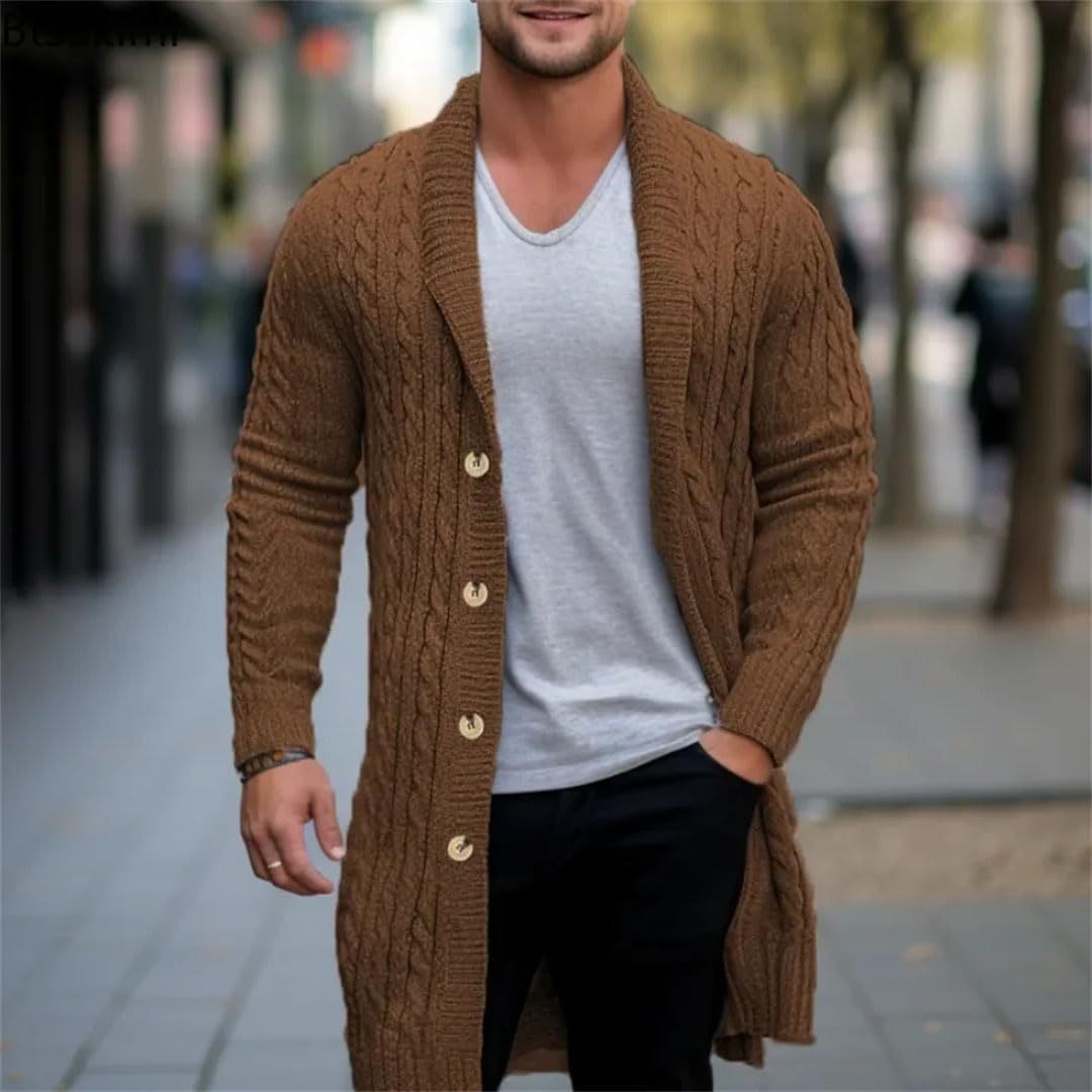 Men's cardigan with open design and button details Lisslune