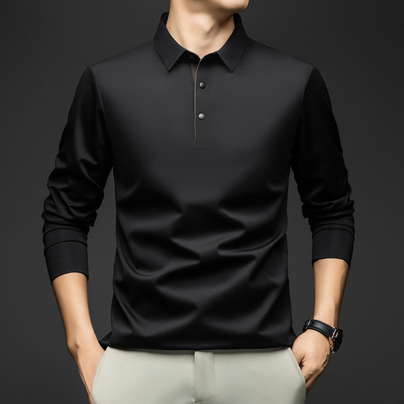 Men's Long Sleeve Polo Shirt Lisslune