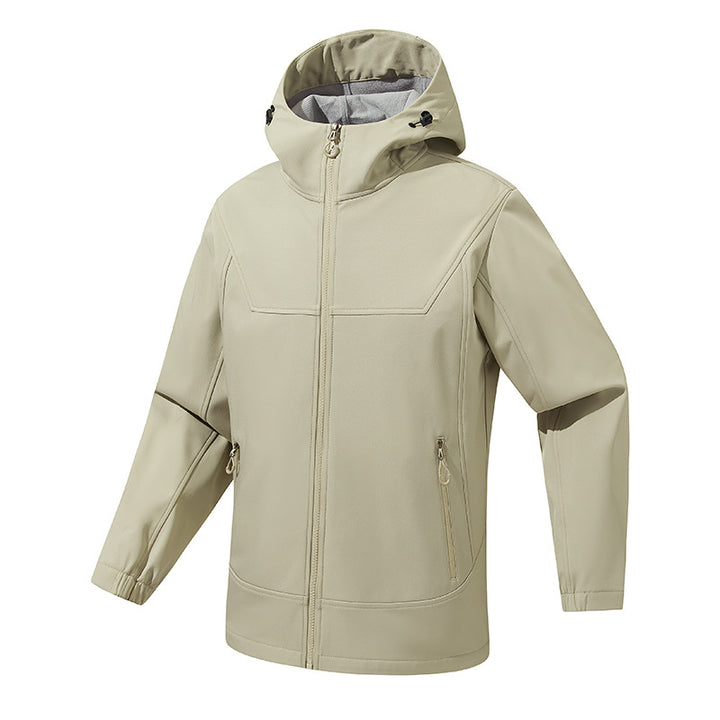 Men's Breathable Softshell Jacket with Adjustable Hood System Lisslune