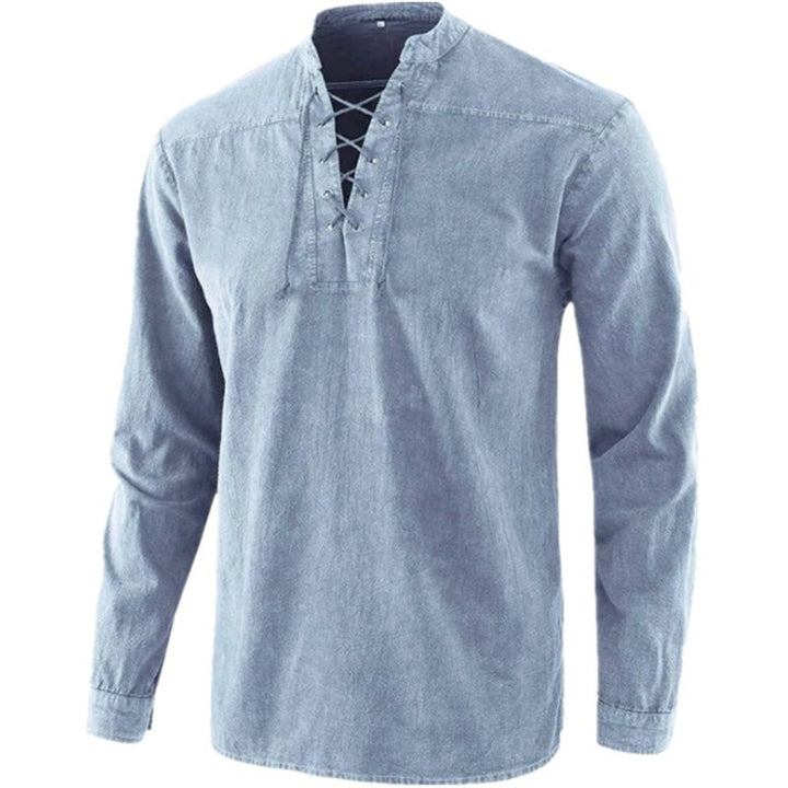 Men's casual shirt with lace closure Lisslune