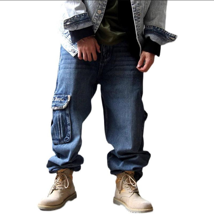 Men's Casual Baggy Jeans with Cargo Pockets Lisslune