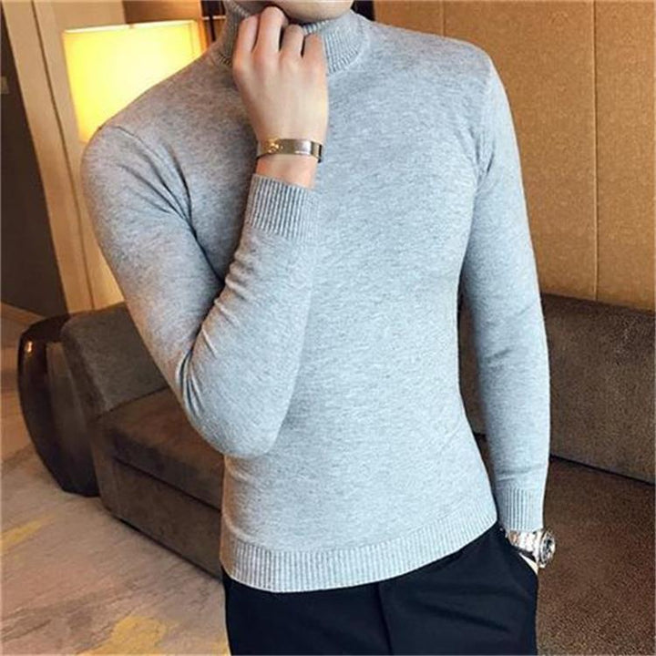 Men's Elegant Turtleneck Sweater made of high-quality Wool Lisslune