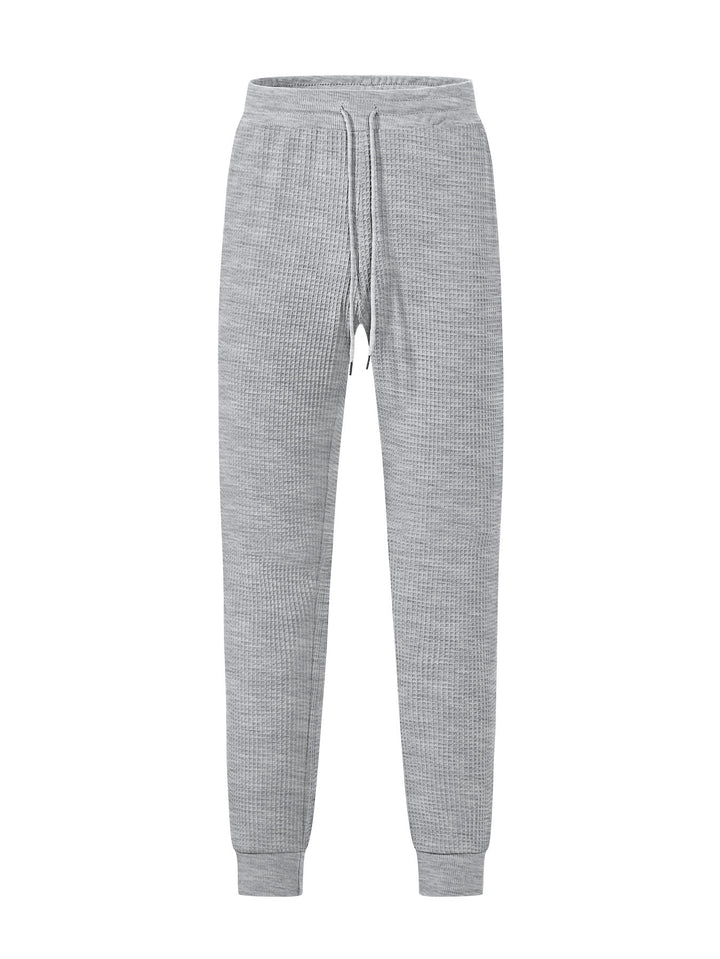 Men's Sporty Waffle Structure Jogging Pants Lisslune