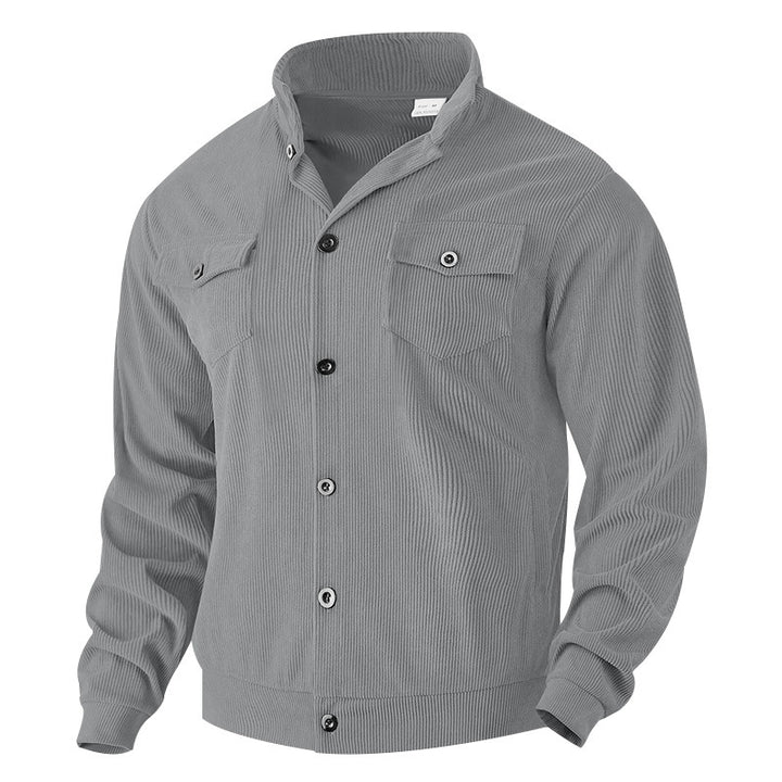 Men's jacket in vintage style with practical pockets and textured design Lisslune