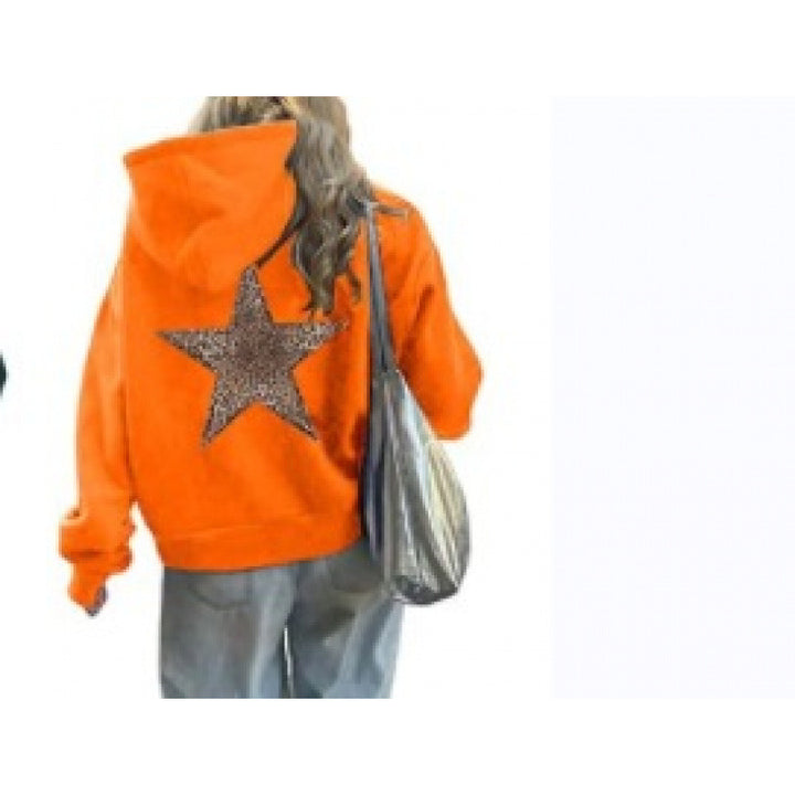 Women’s Hoodie with Glittering Star Motif Lisslune