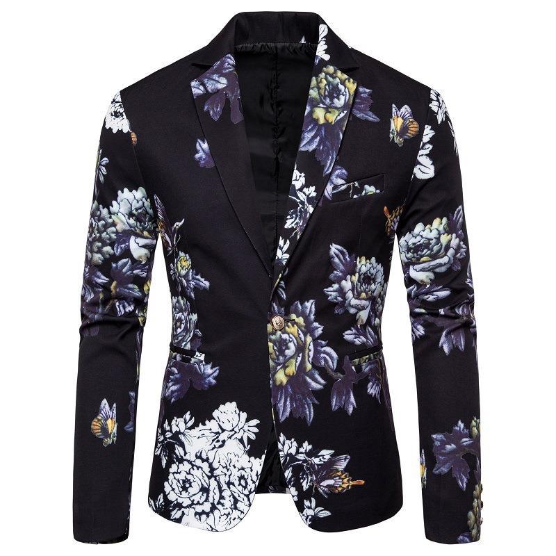 Men's elegant blazer with floral pattern Lisslune