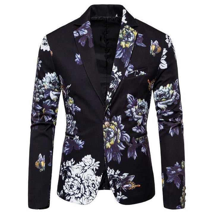 Men's elegant blazer with floral pattern Lisslune