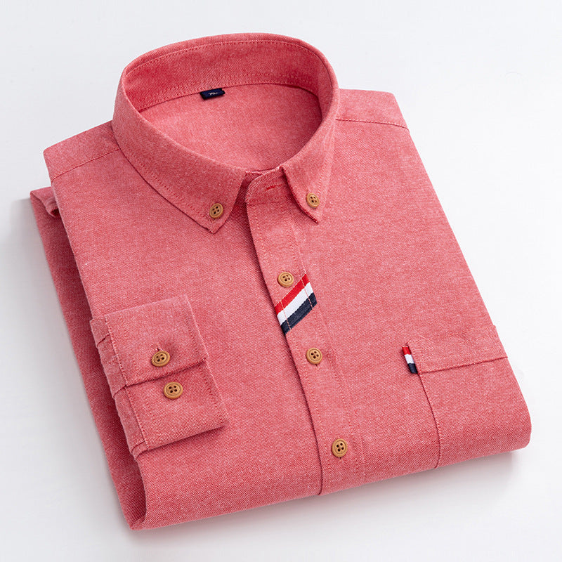 Men's Chambray Shirt with Textured Fabric and Stylish Contrast Details Lisslune
