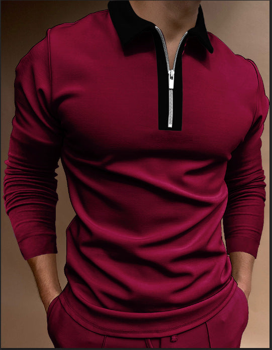 Men's sports pullover with stylish stand-up collar Lisslune
