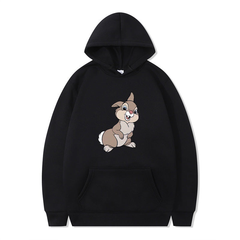 Women's hooded sweatshirt with cute rabbit design and comfortable kangaroo pockets Lisslune
