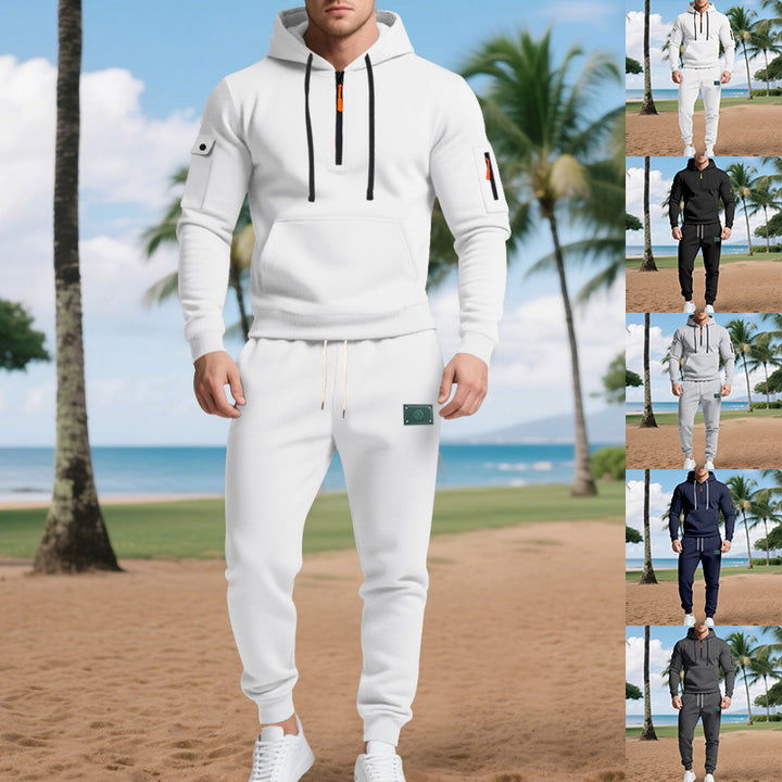 Men's sporty hoodie and tracksuit set with breathable properties and practical pockets Lisslune