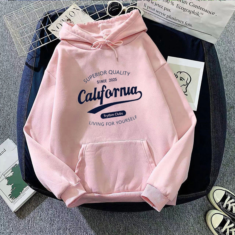 Women's casual hoodie with creative lettering Lisslune