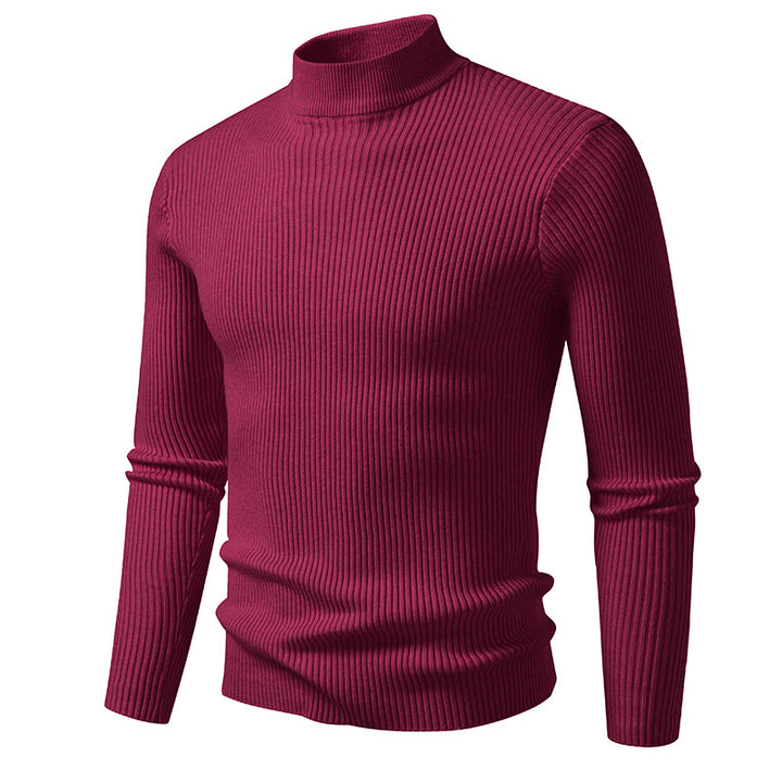 Men's High-Quality Ribbed Turtleneck Sweater Lisslune