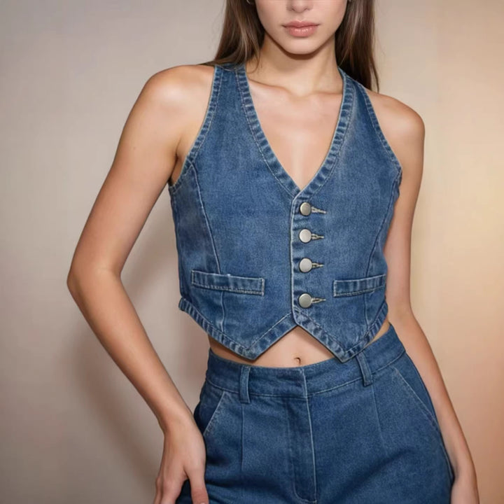 Women's Jeans Vest Lisslune