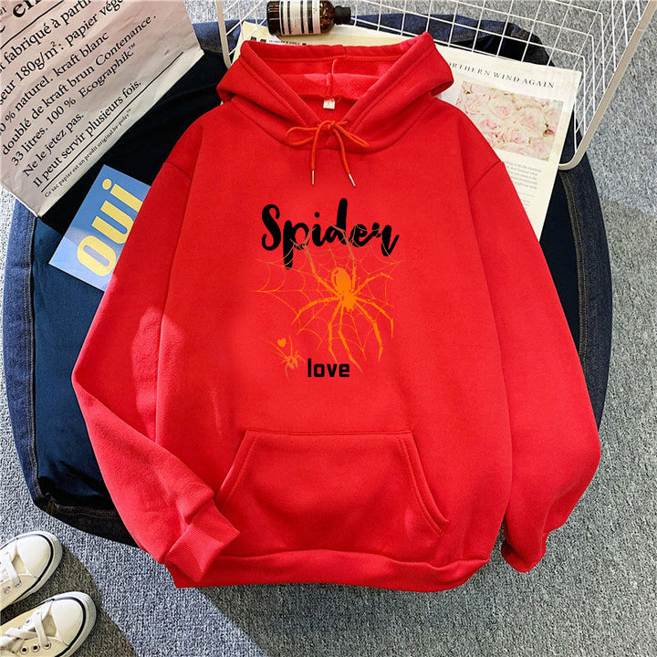 Women's hoodie with creative spider design Lisslune