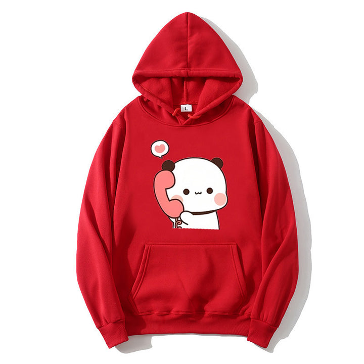 Ladies' hoodie with playful panda design Lisslune