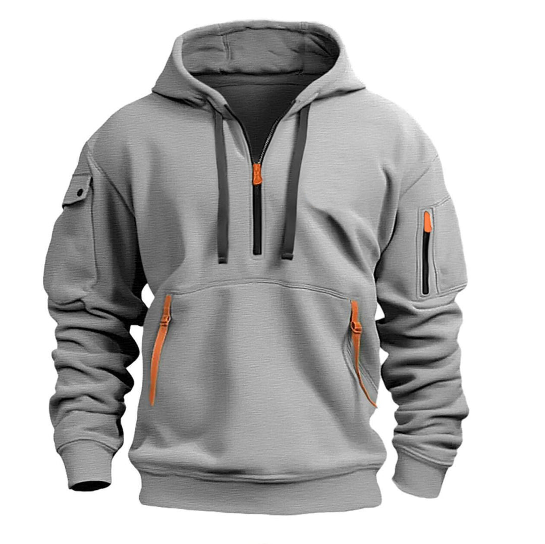 Men's functional hooded jacket with practical zippered pockets Lisslune