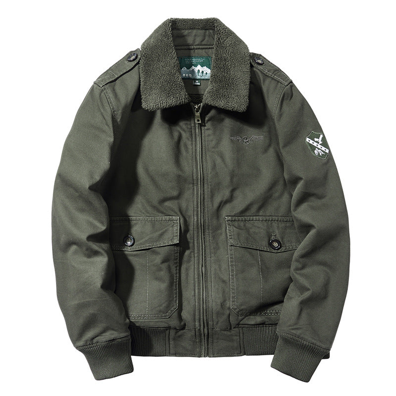 Men's Bomber Jacket with Soft Fleece Lining and Practical Pockets Lisslune