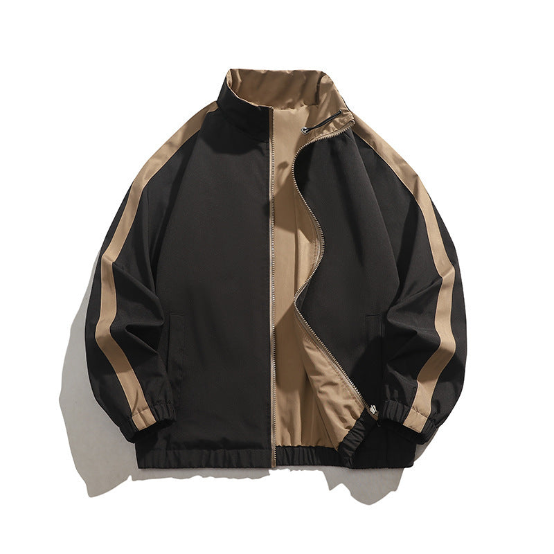 Men's sporty transitional jacket with elastic cuffs and practical zippered pockets Lisslune