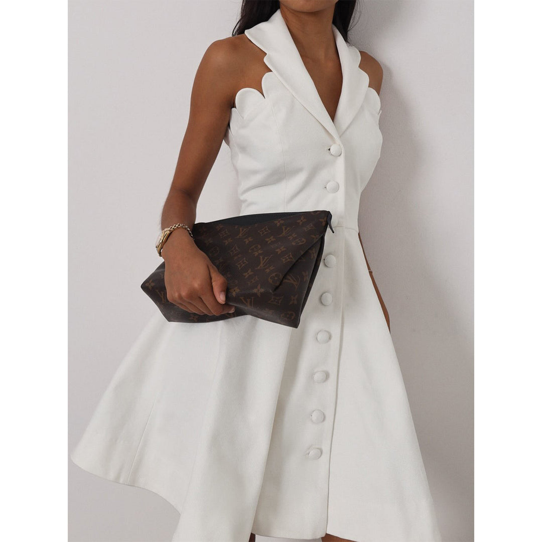 Women's dress with stylish collar and button details Lisslune