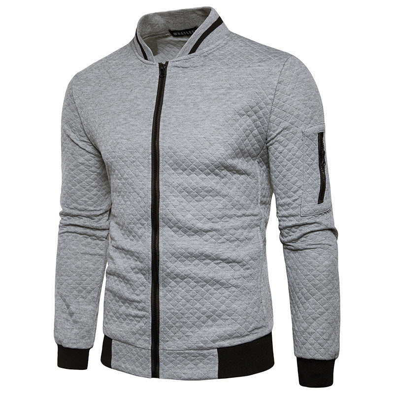Men's quilted bomber jacket with high-quality material and practical zipper Lisslune