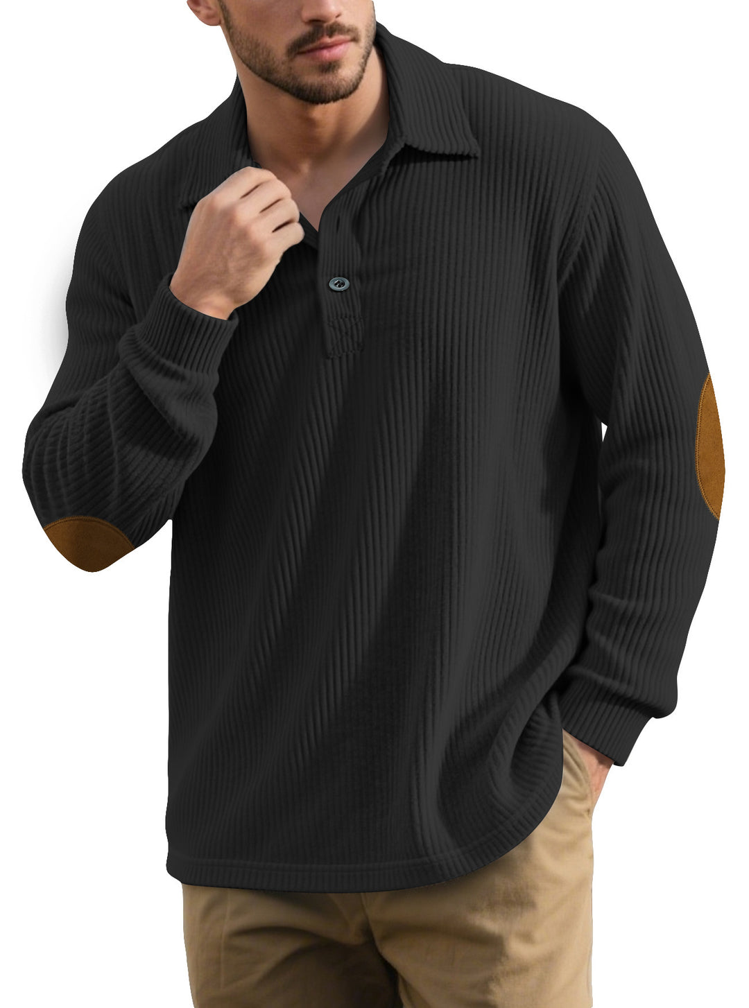 Men's Long Sleeve Polo Shirt Lisslune