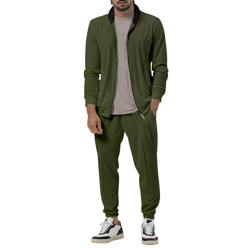 Men's sporty leisure set with full zip and elastic cuffs Lisslune