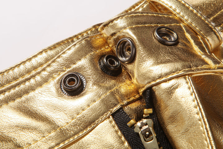 Men's Metallic Look Jeans Lisslune