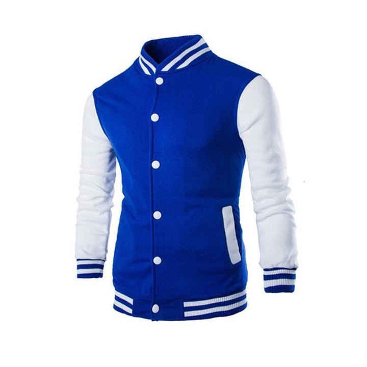 Men's sporty college jacket with contrasting sleeves and comfortable fit Lisslune