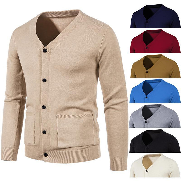 Men's Elegant V-Neck Knit Cardigan Lisslune