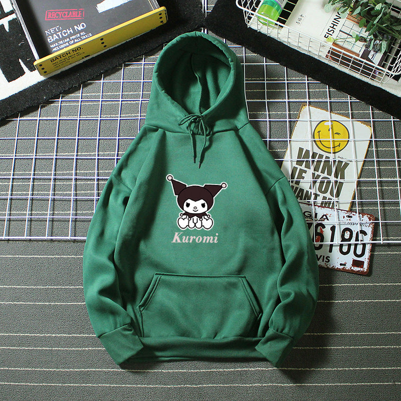 Women's hoodie with cute cow motif and high-quality fleece lining Lisslune