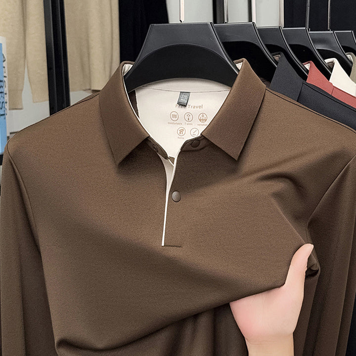 Men's breathable sports polo shirt with innovative easy-care Lisslune