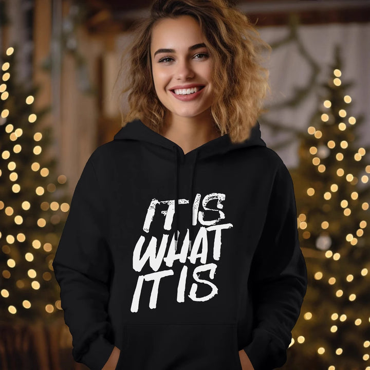 Women's hoodie with creative lettering and comfortable fit Lisslune