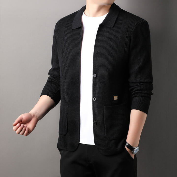 Men's cardigan with high collar Lisslune