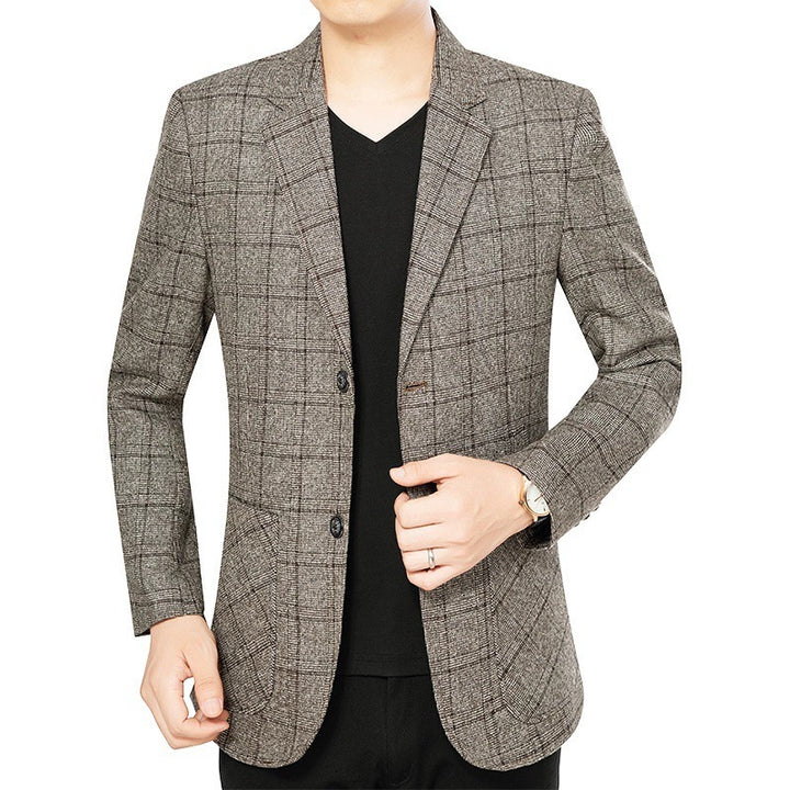 Men's Elegant Checked Blazer Lisslune