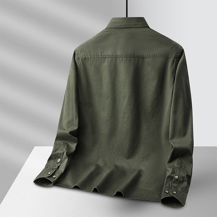 Men's Casual Shirt with Functional Breast Pockets Lisslune