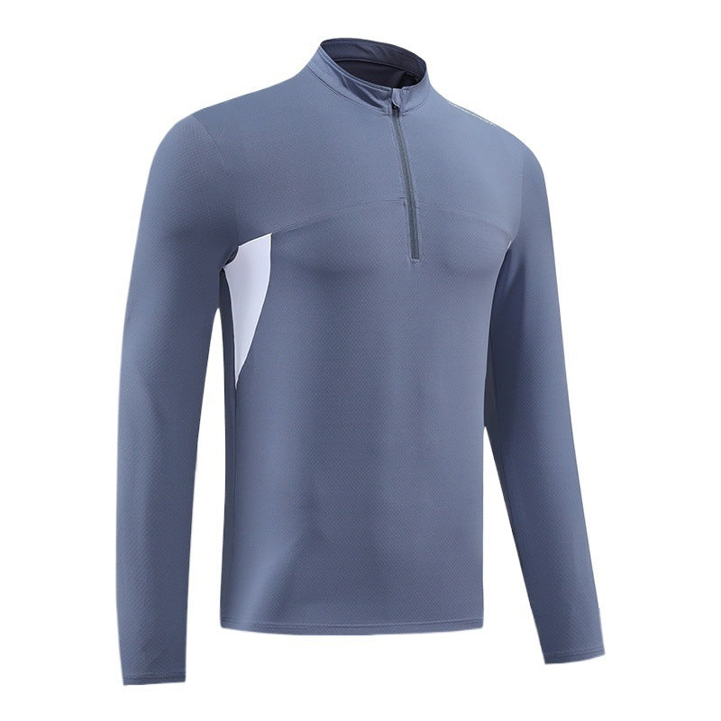 Men's functional thermal shirt with stand-up collar and zipper Lisslune