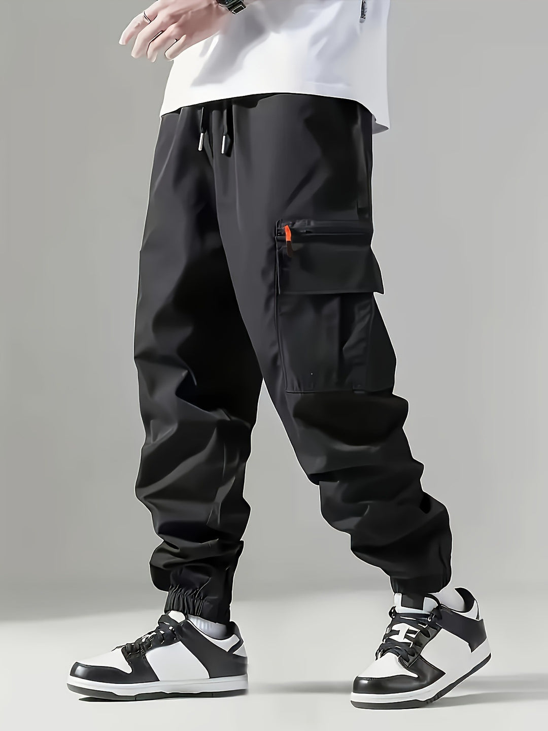 Men's Cargo Pants with Elastic Waistband Lisslune