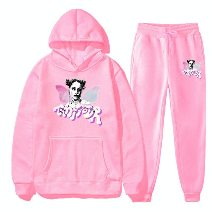 Women's sweatshirt and jogging pants set with creative graphic design Lisslune