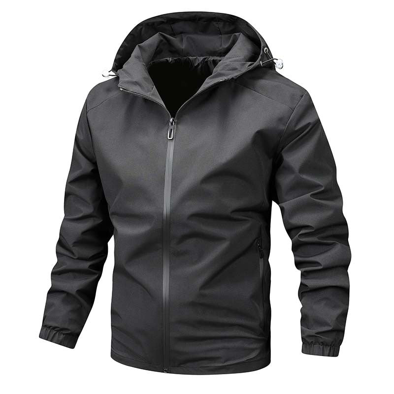 Men's Water-Repellent Transitional Jacket with Adjustable Hood Lisslune