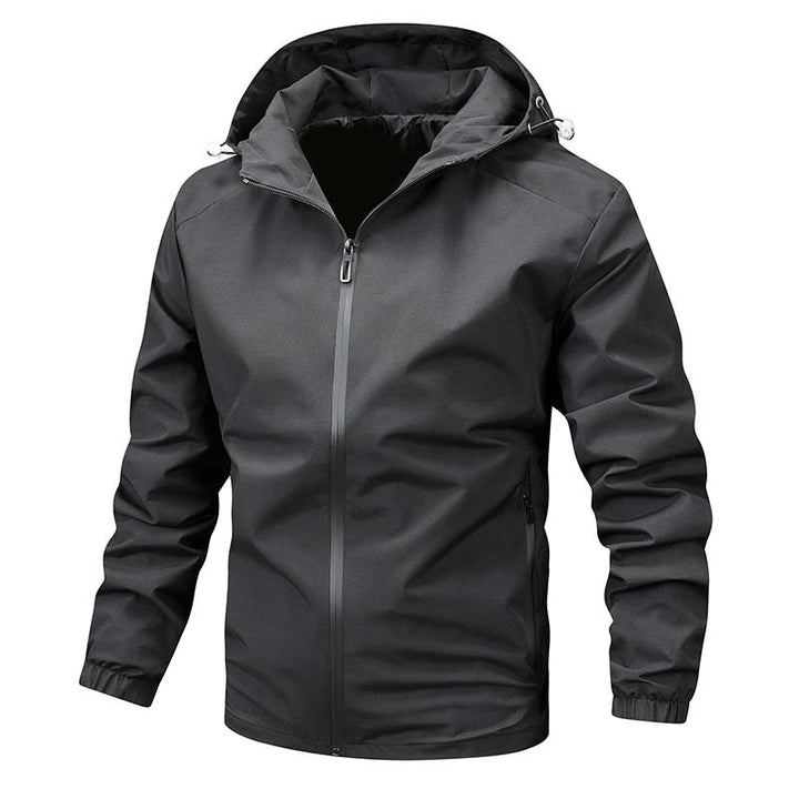 Men's Water-Repellent Transitional Jacket with Adjustable Hood Lisslune
