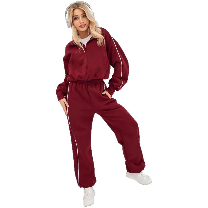 Women's sporty leisure suit with high collar Lisslune