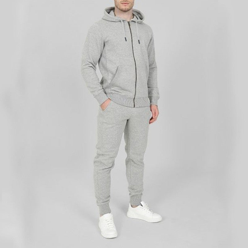 Men's sporty jogging suit set with practical pockets and high collar Lisslune