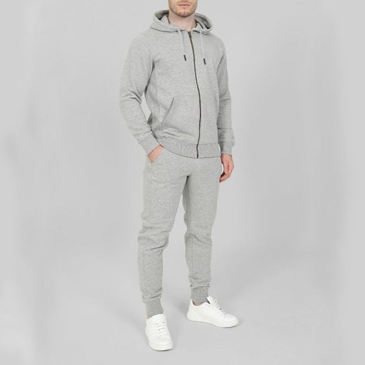 Men's sporty jogging suit set with practical pockets and high collar Lisslune