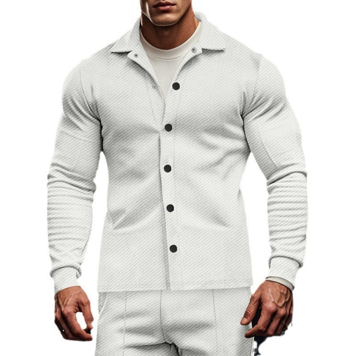 Men's structured long sleeve shirt with practical chest pocket Lisslune