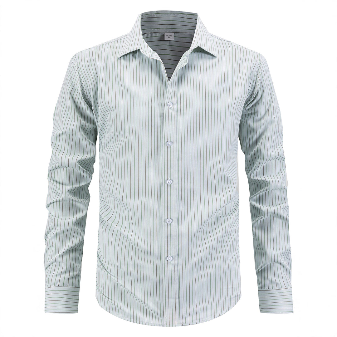 Men's elegant long-sleeved striped shirt Lisslune