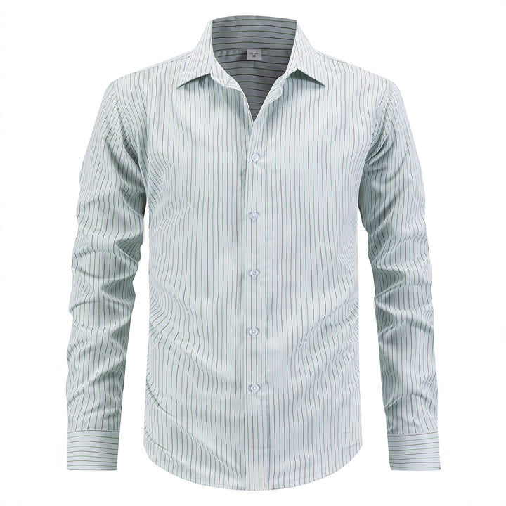 Men's elegant long-sleeved striped shirt Lisslune