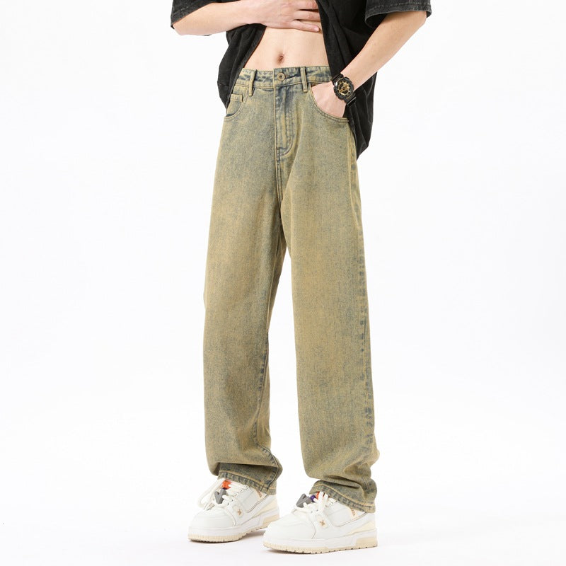 Men's wide jeans with a casual cut Lisslune