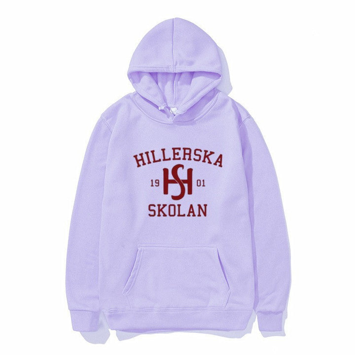 Women's hooded sweatshirt with classic school motif and cozy inner lining Lisslune