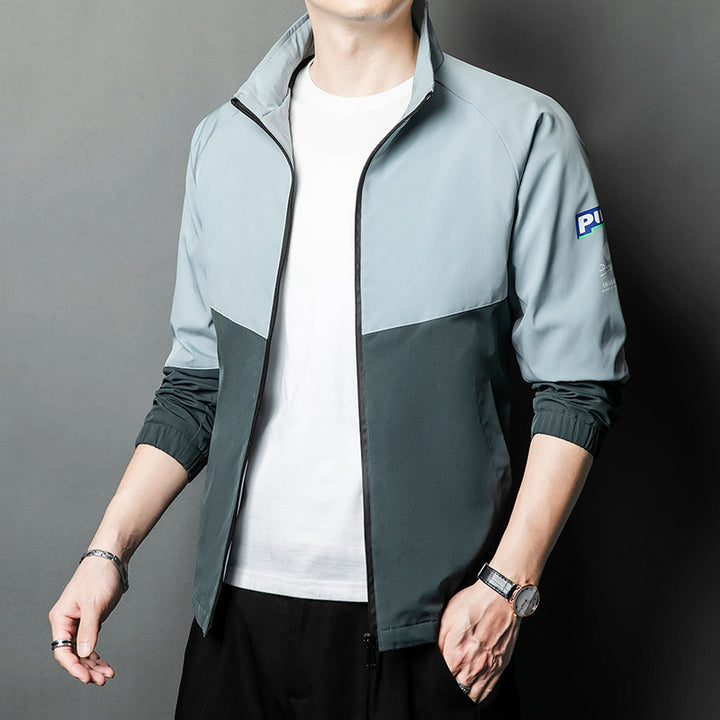 Men's sporty transitional jacket with elastic cuffs and reflective details Lisslune